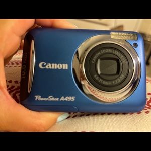 Canon Dark Blue Camera
